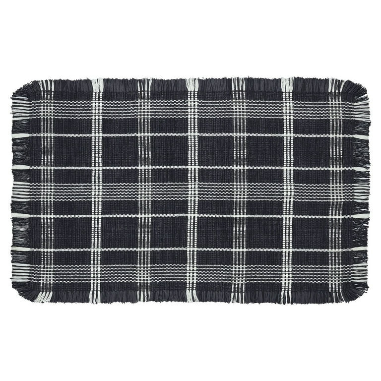 Better Homes & Gardens Farmhouse Plaid Cotton-Wool Area Rug, Black/White, 30" x 46" | Walmart (US)