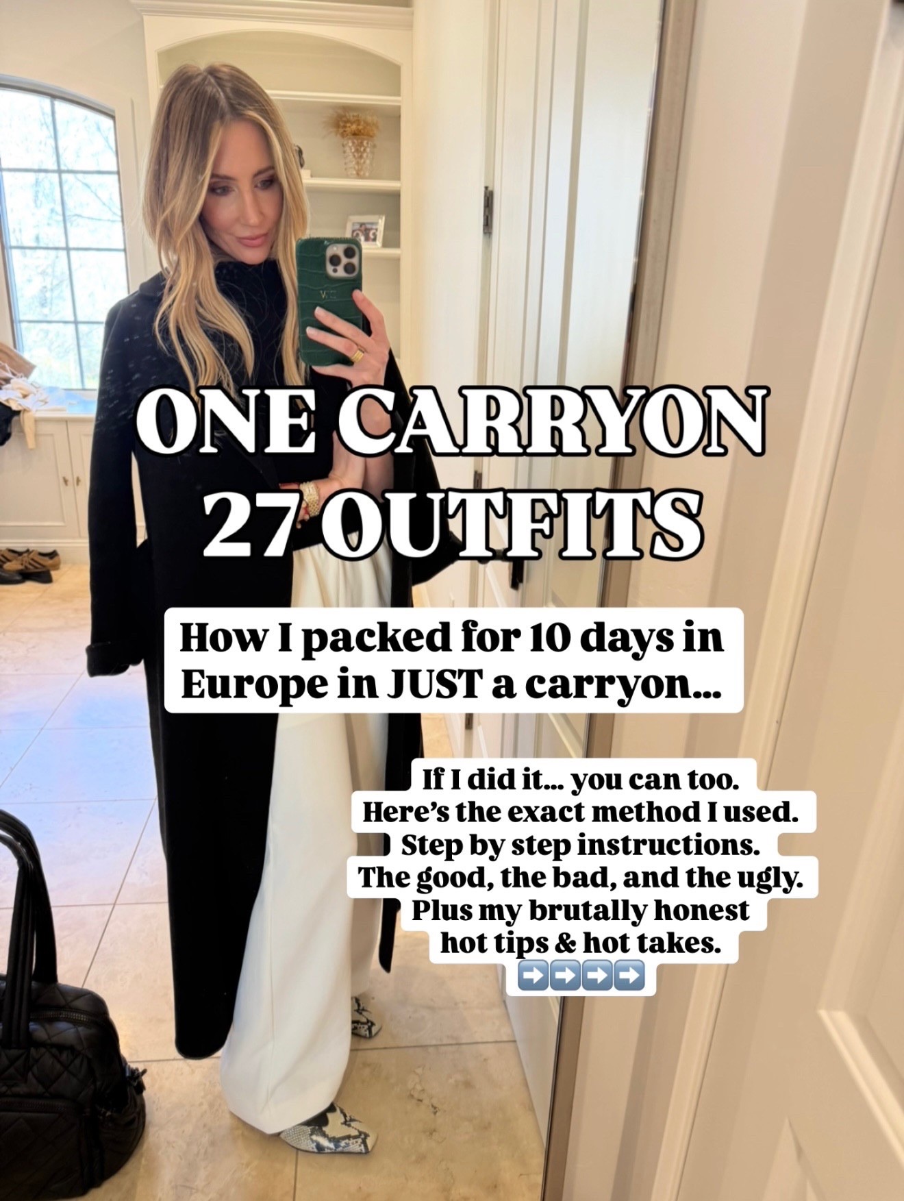 One carryon, 27 outfits! here is everything I packed!