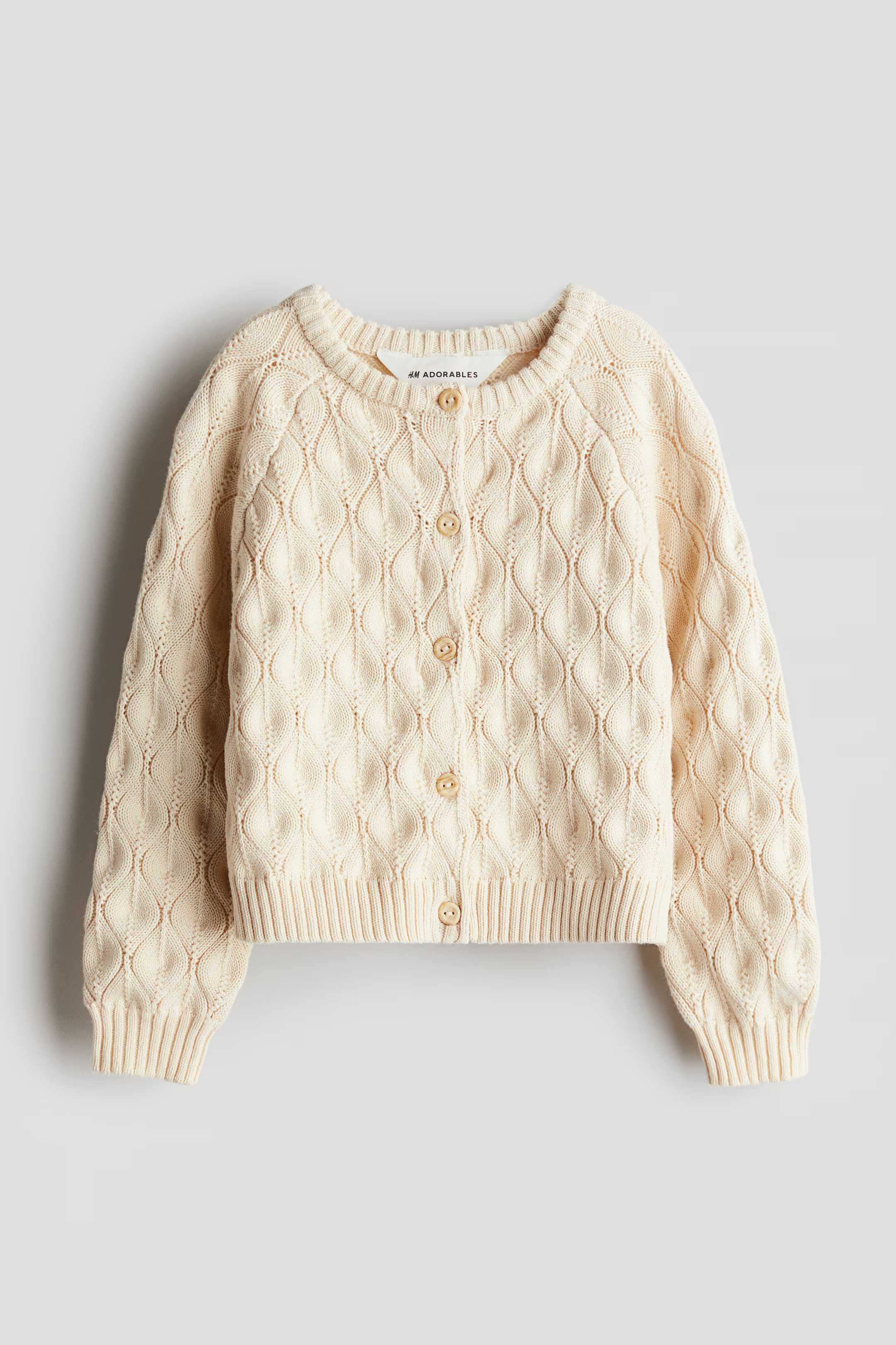 Pattern-knit cotton cardigan | H&M (UK, MY, IN, SG, PH, TW, HK)