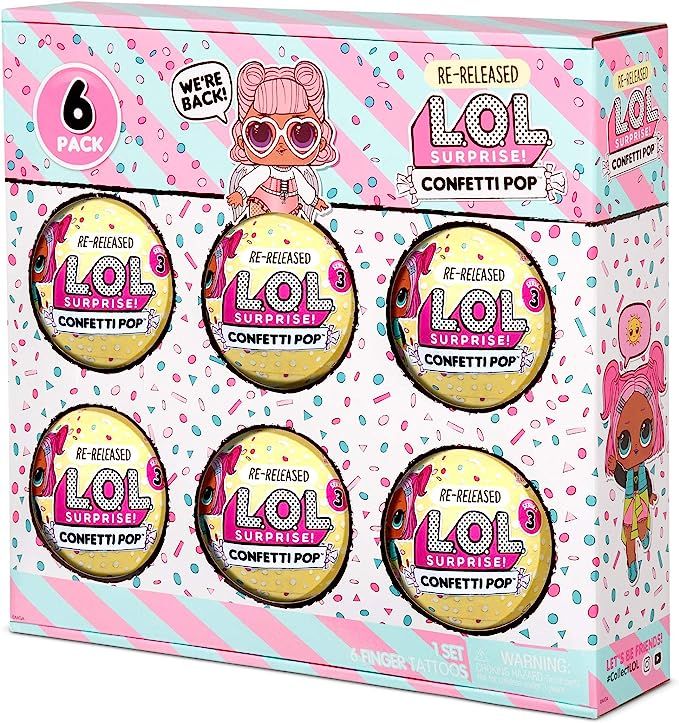L.O.L. Surprise! Confetti Pop 6 Pack Angel – 6 Re-Released Dolls Each with 9 Surprises (571605) | Amazon (US)