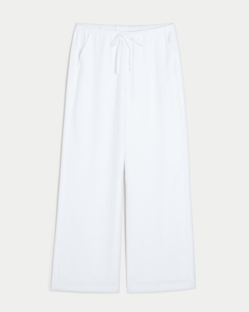 Women's Linen-Blend Pull-On Baggy Pants from Hollister | Hollister (US)