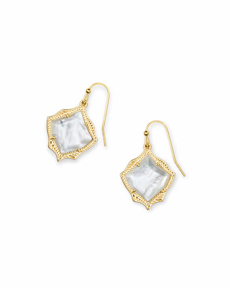 Kyrie Gold Drop Earrings in Ivory Pearl | Kendra Scott