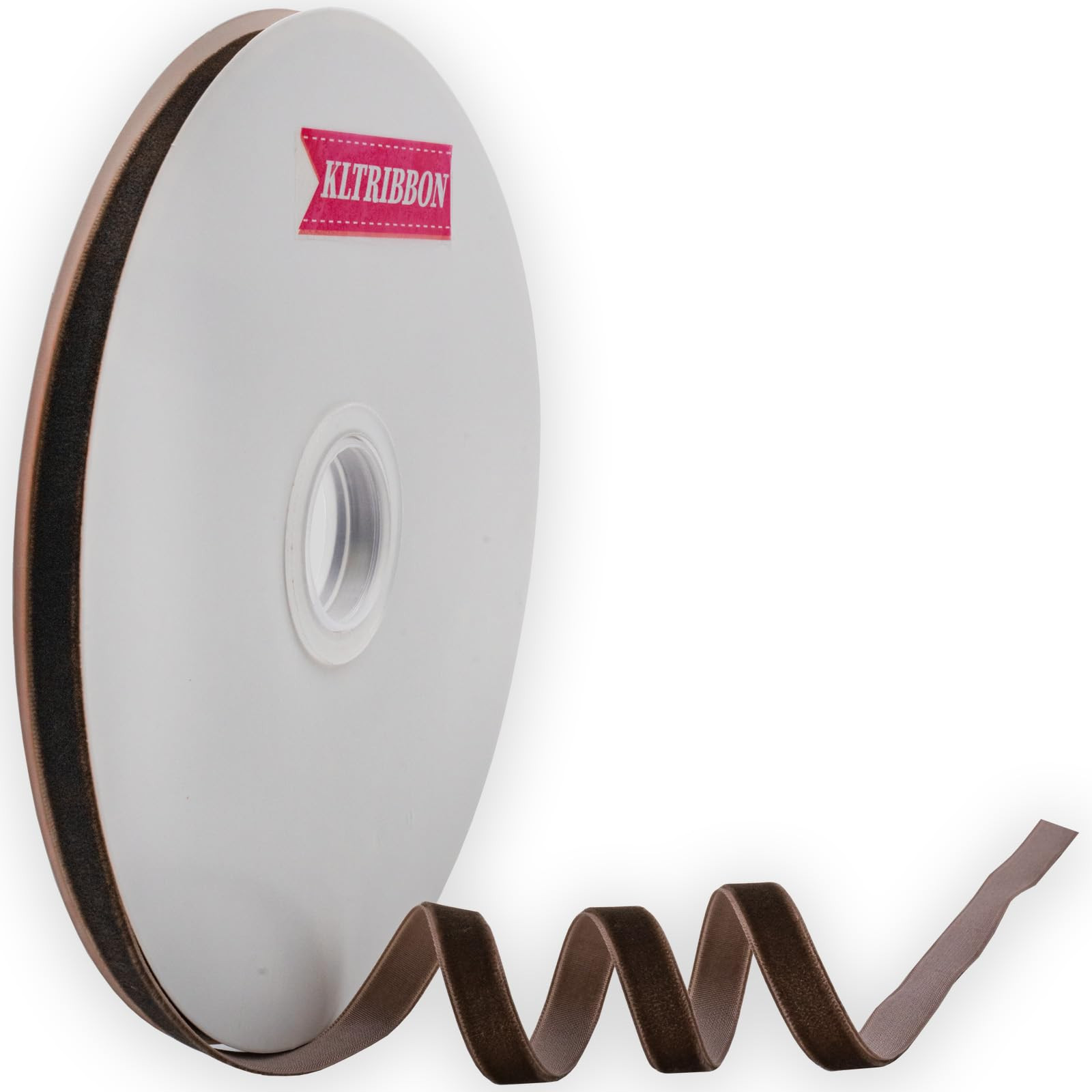 Nylon Single Face Velvet Ribbon,3/8 Inch X 25 Yards Spool (Brown) | Amazon (US)