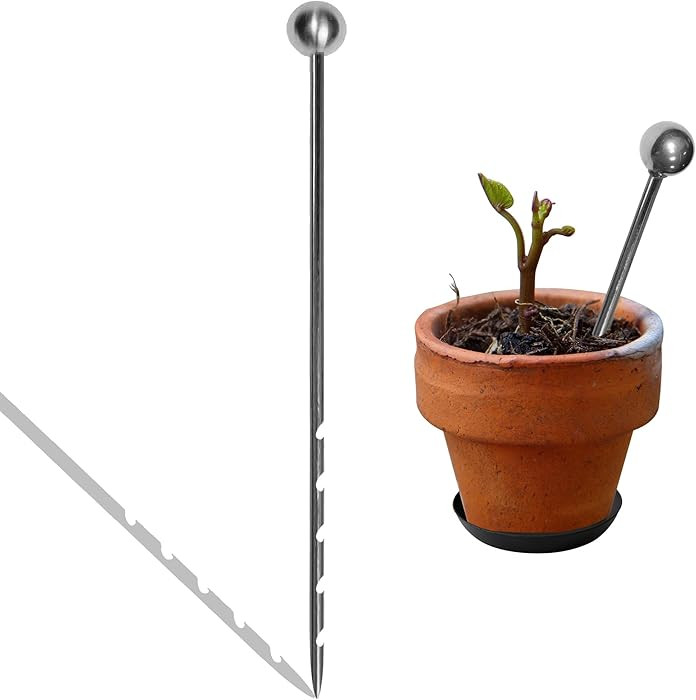 14" Soil Probe for House Plants Stainless Steel Garden Soil Sample Probe No Batteries Required Mo... | Amazon (US)