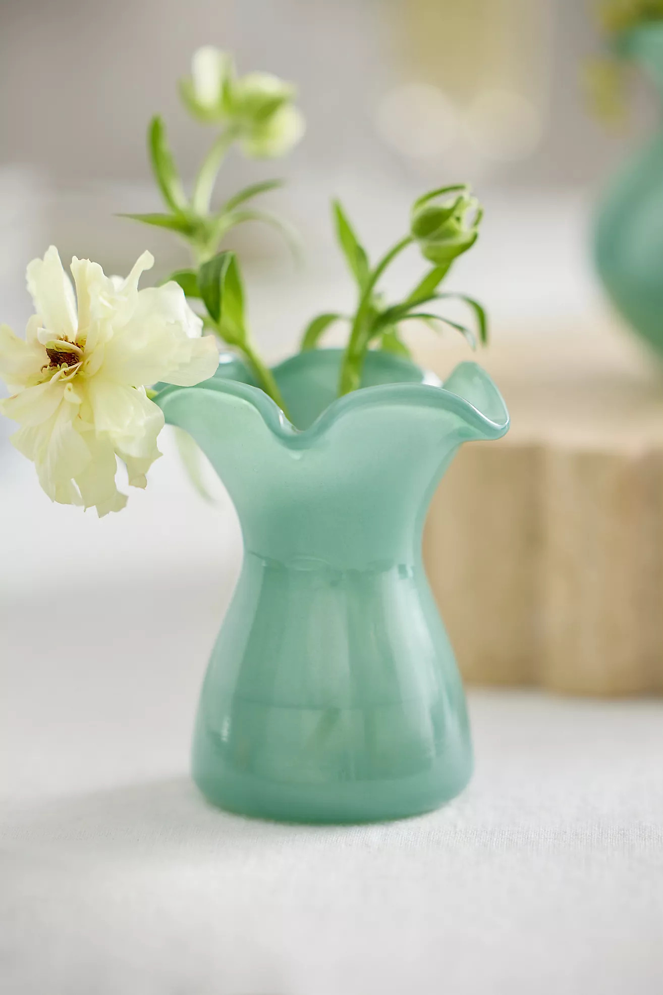 Glass Ruffle Bud Vases, Set of 3 | Anthropologie (US)