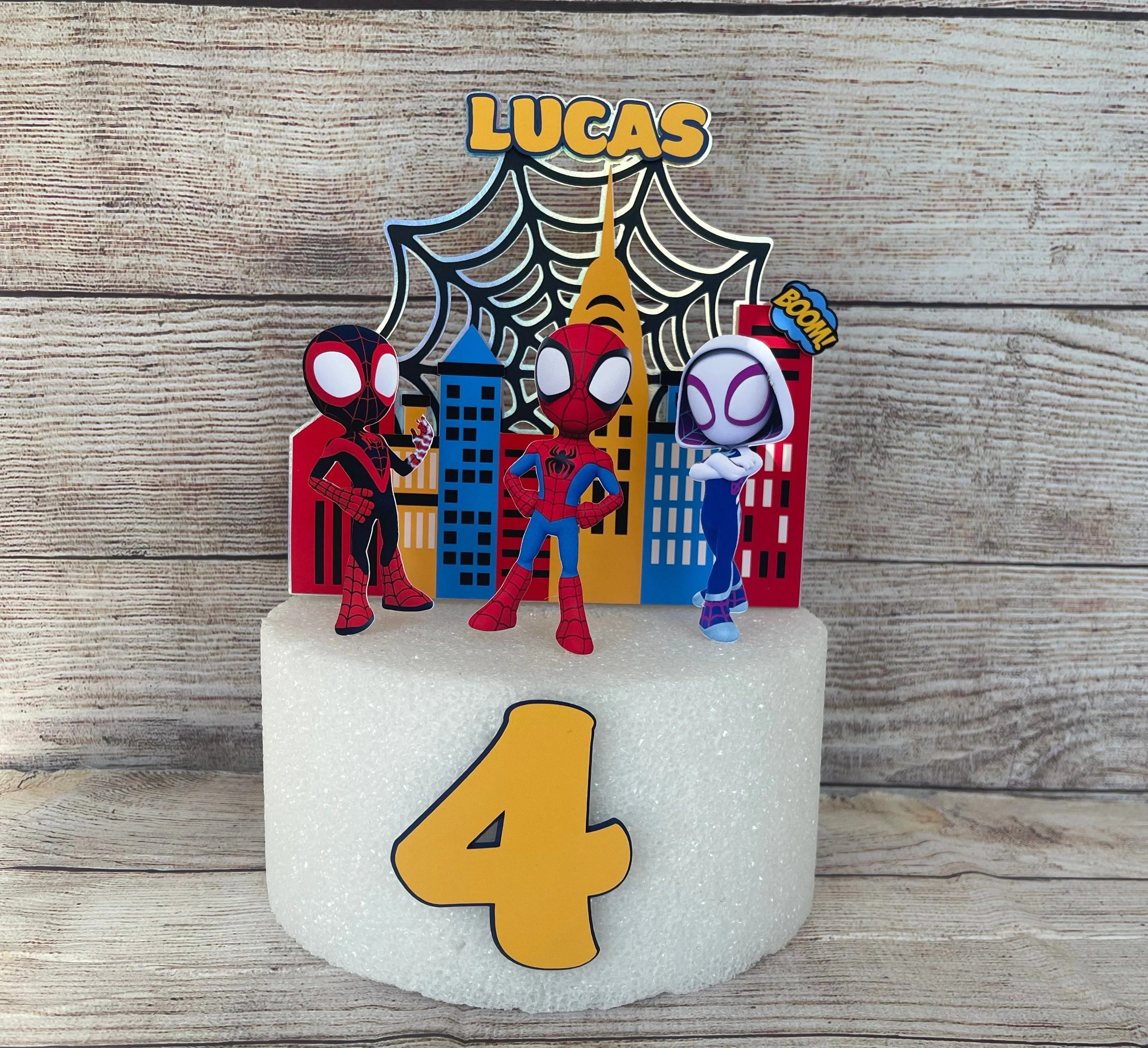 spidey cake topper, spidey and his amazing friends, spidey birthday decoration, birthday decorati... | Etsy (US)