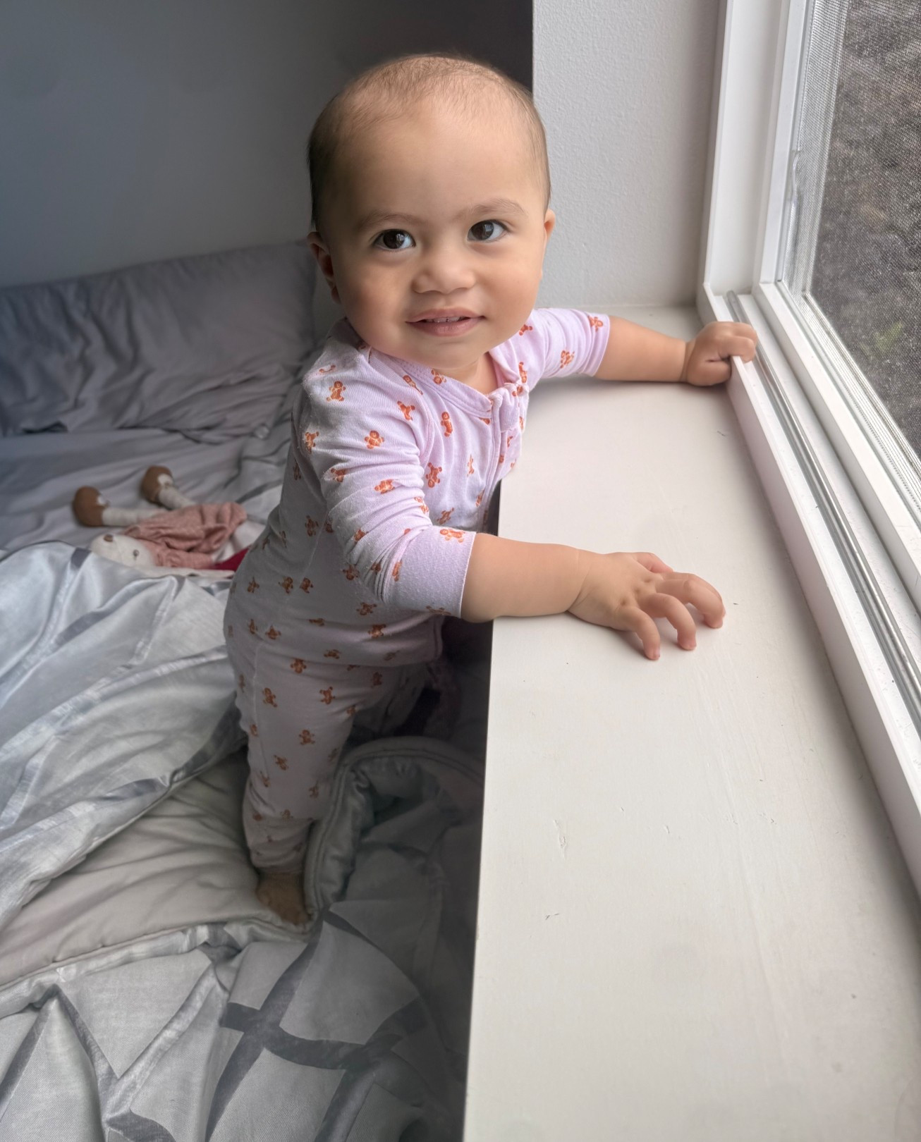 Soft pink, ginger bread onesie for toddlers 

#LTKFamily #LTKKids