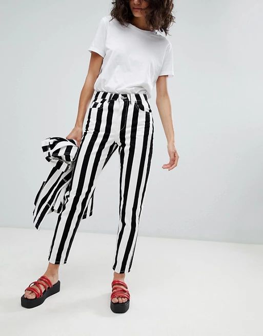 Uncivilised Reff Stripe Mom Jeans | ASOS US