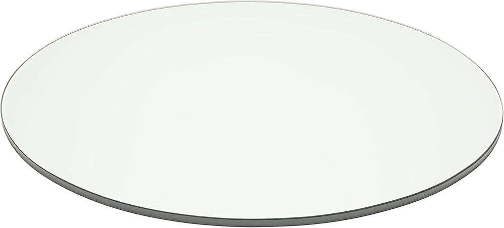 23" Round Tempered Clear Glass Table Top - 3/8" Thick with Flat Polish Edge | Amazon (US)