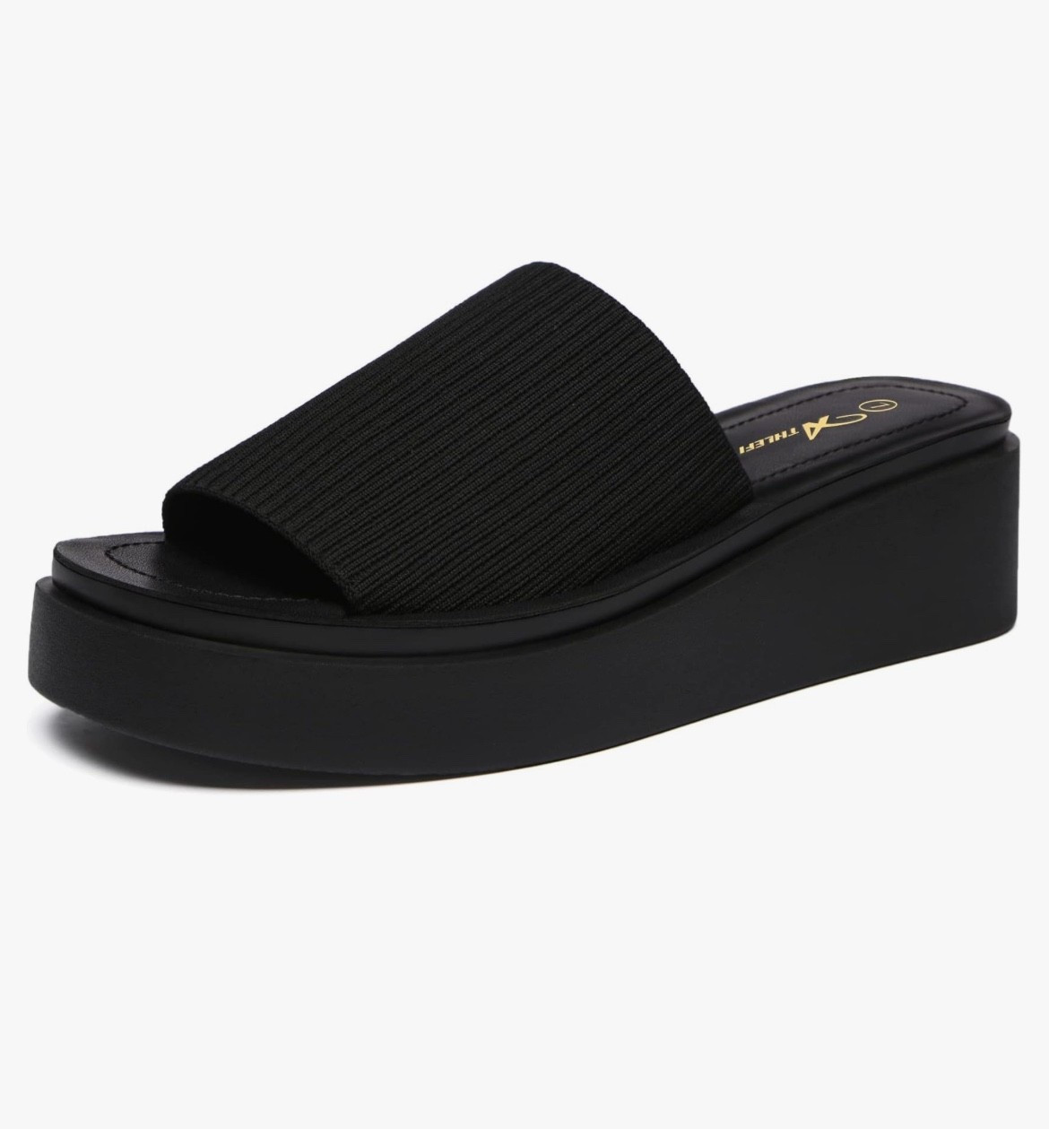 Black platform sandals