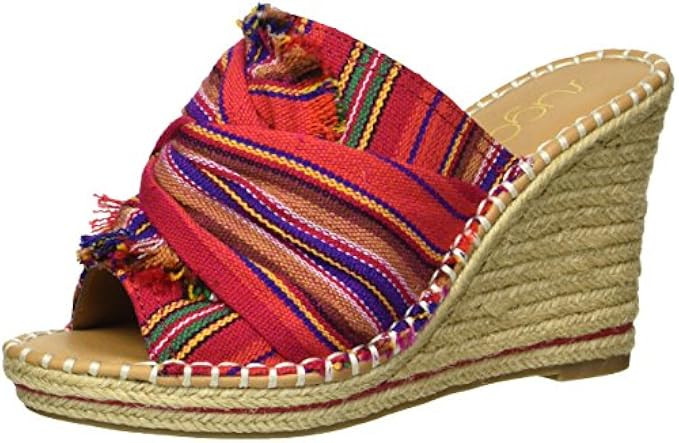 Sugar Women's Honora Slip-on Open Back Espadrille Wedge Sandal | Amazon (US)