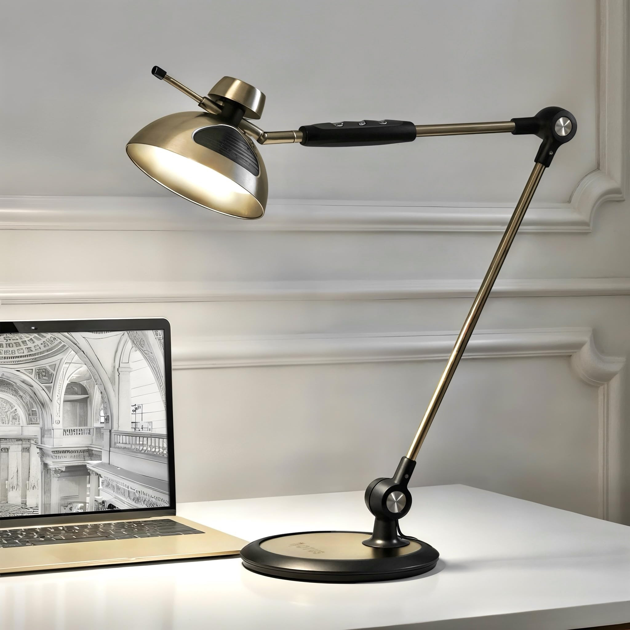 OTUS Desk Lamp for Home Office | Tall LED Architect Desk Light with Gesture Control & Touch | 150... | Amazon (US)
