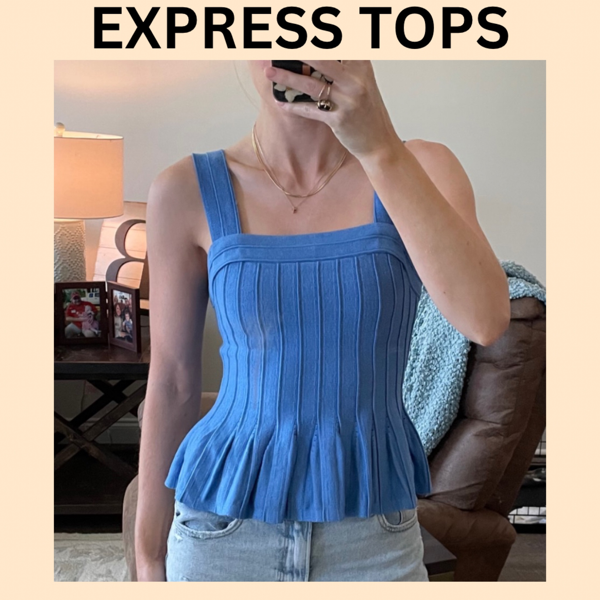 Current favorite top from Express!  It’s a soft, stretchy material and the fit is great.  I’m able to wear a bra with no straps showing!  Comes in a few colors. Also added some of my other favorite pieces I personally own and ones I’m eyeing! Express is almost always running a sale, so if they’re not today then wait until they do!
#express #bodysuits #tops #shirts

#LTKstyletip #LTKunder50