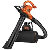 BLACK+DECKER Electric Leaf Blower, Leaf Vacuum and Mulcher 3 in 1, 250 mph Airflow, 400 cfm Deliv... | Amazon (US)