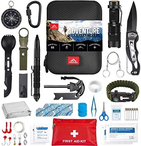 Survival Kit by FRONTERA, 55 Pcs, Survival Gear and Equipment, Camping Accessories,Tactical Gear,... | Amazon (US)
