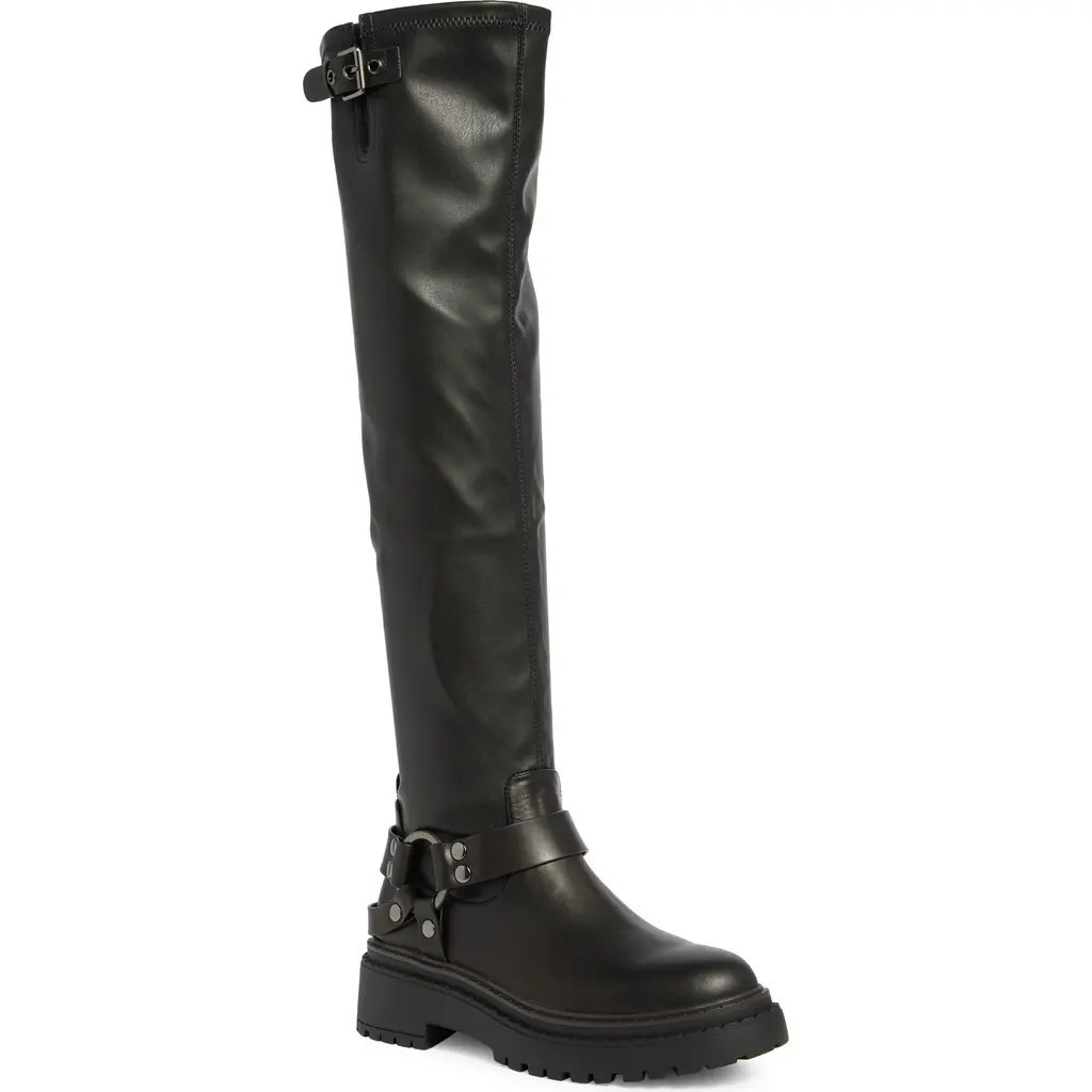 Steve Madden Lawful Harness Over-the-Knee Boot in Black at Nordstrom Rack, Size 9.5 | Nordstrom Rack