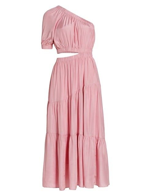 One-Shoulder Cut-Out Midi-Dress- Easter dresses | Saks Fifth Avenue