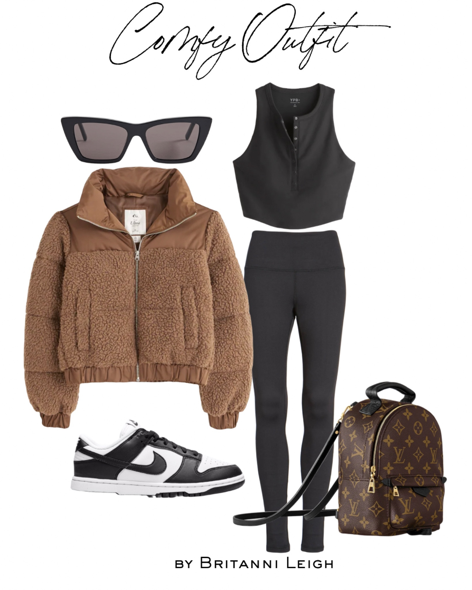 Comfy outfit, running errands outfit, everyday outfit, leggings, puffer coats, puffer jacket, Nike, Low Dunks, cat eye sunglasses

Follow my shop @britannileigh on the @shop.LTK app to shop this post and get my exclusive app-only content!

#liketkit 
@shop.ltk
https://liketk.it/3XiyP

#LTKSeasonal #LTKstyletip #LTKshoecrush