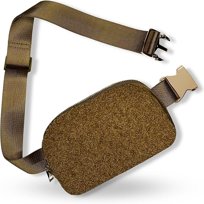 Boutique Fleece Belt Bag | Sherpa Crossbody Bag Fanny Pack for Women Fashionable | Cute Mini Ever... | Amazon (US)