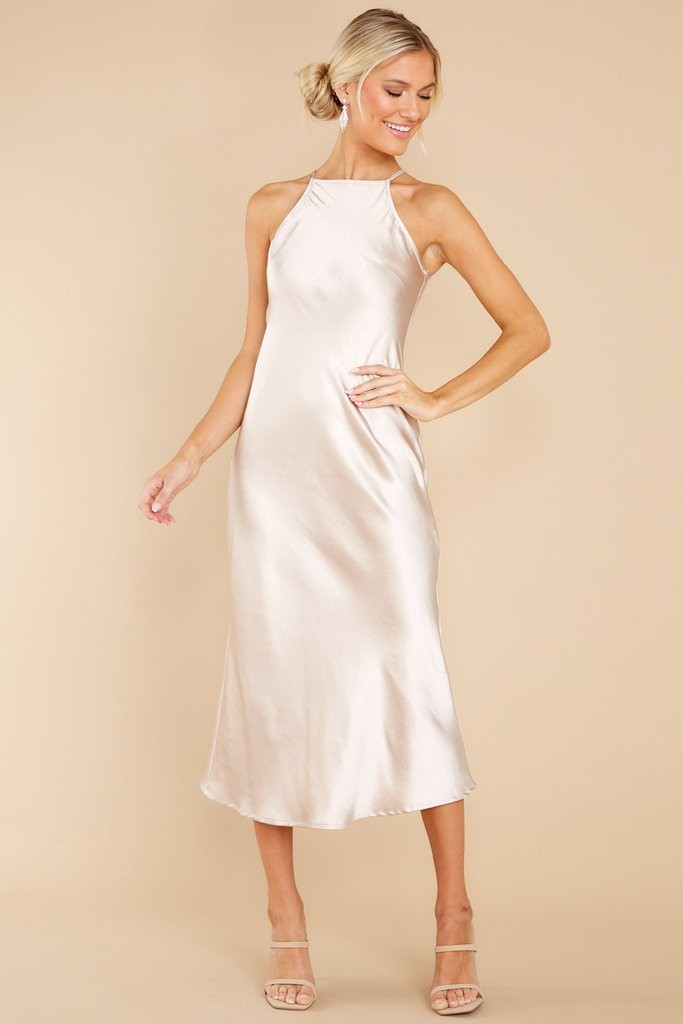 Perfect For Us Champagne Dress | Red Dress 