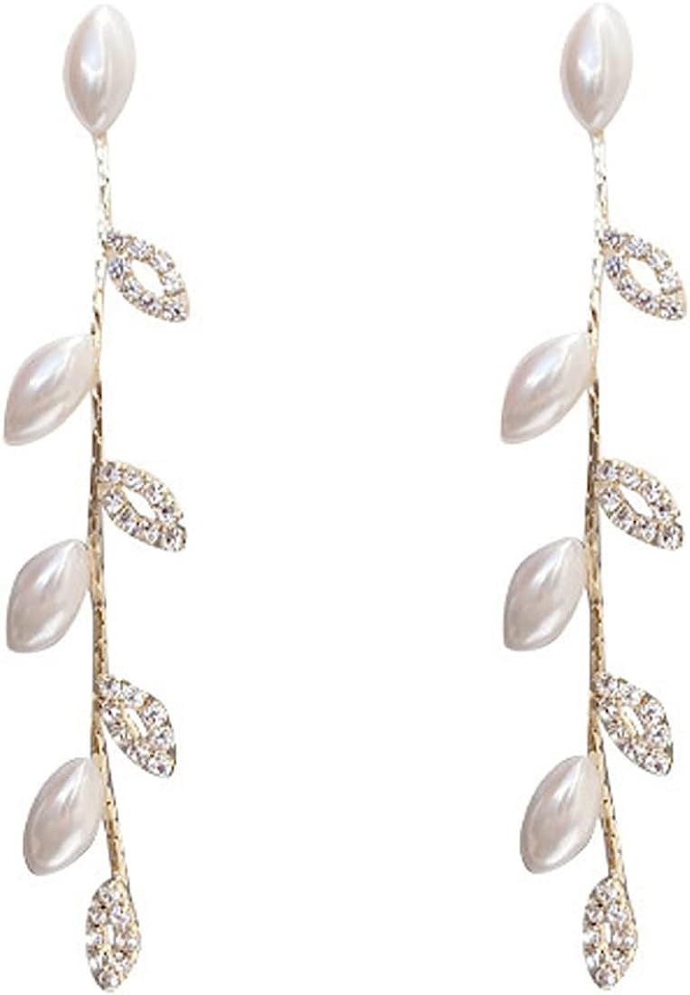 Wedding Earrings for Brides、Bridal Bridesmaid Earrings for Wedding Crystal Cubic Zirconia Bridal Dro | Amazon (US)