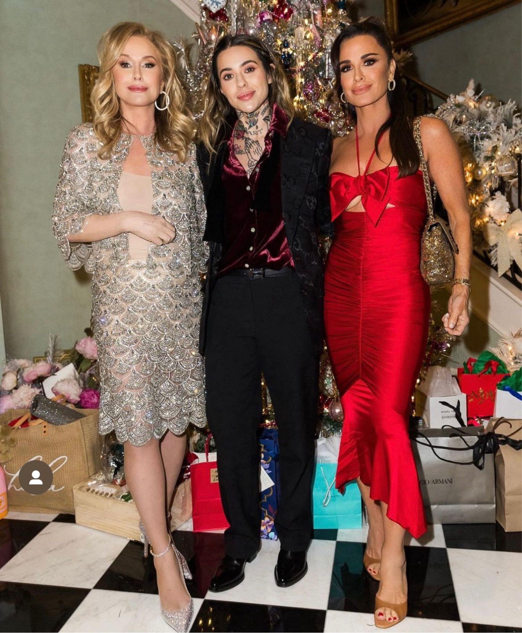 Kathy Hilton, Morgan Wade and Kyle Richards at Kathy’s annual Christmas party

Kyle’s red dress is by Alexandre Vaulthier.  Currently on sale but close to selling out.#LTKsalealert

#LTKHoliday #LTKSeasonal