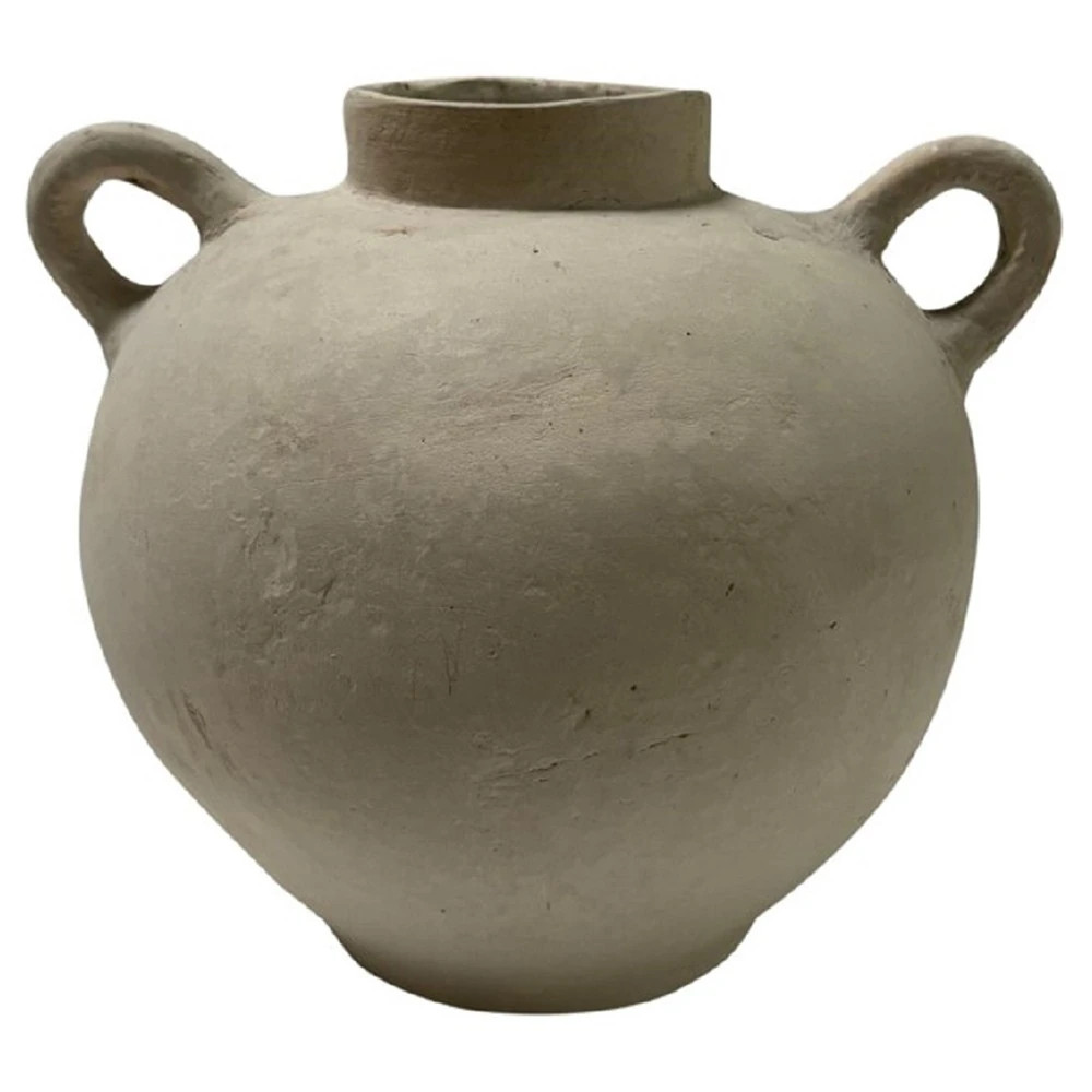 Nolan Updated Traditional Beige Amphora Decorative Table Vase | Kathy Kuo Home