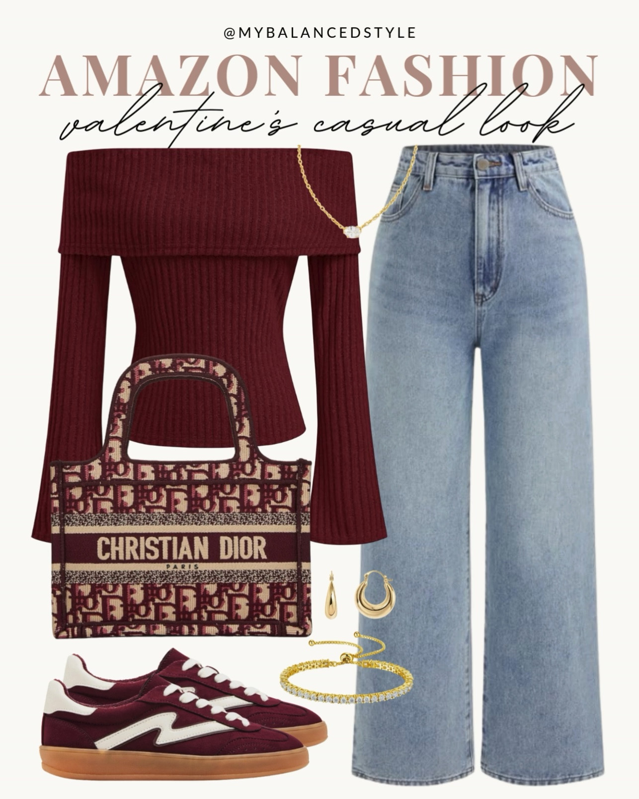 Amazon Valentine’s Day casual outfit

heart graphic tees
soft pink knit sweaters
relaxed fit denim jeans
cozy cardigans in blush tones
white sneakers for everyday wear
ballet flats with heart details
layered gold jewelry
crossbody bags in red
neutral makeup with rosy lips
hair bows and claw clips

#LTKSeasonal #LTKSaleAlert #LTKootd