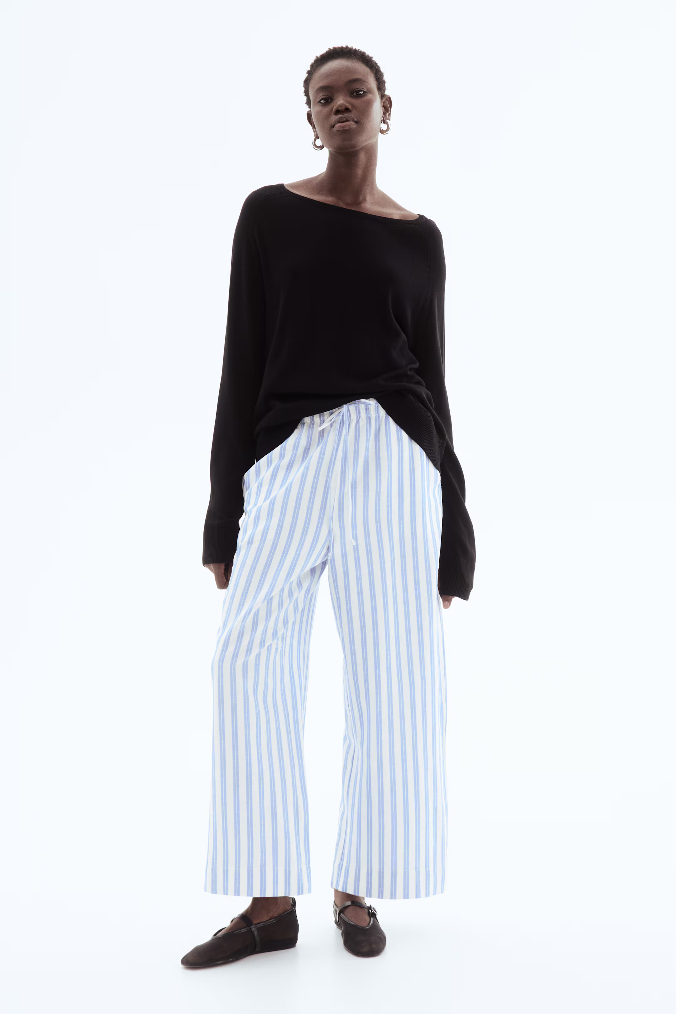 Pantalón cropped en mezcla de lino | H&M (FR, IT, ES, PT, BE)