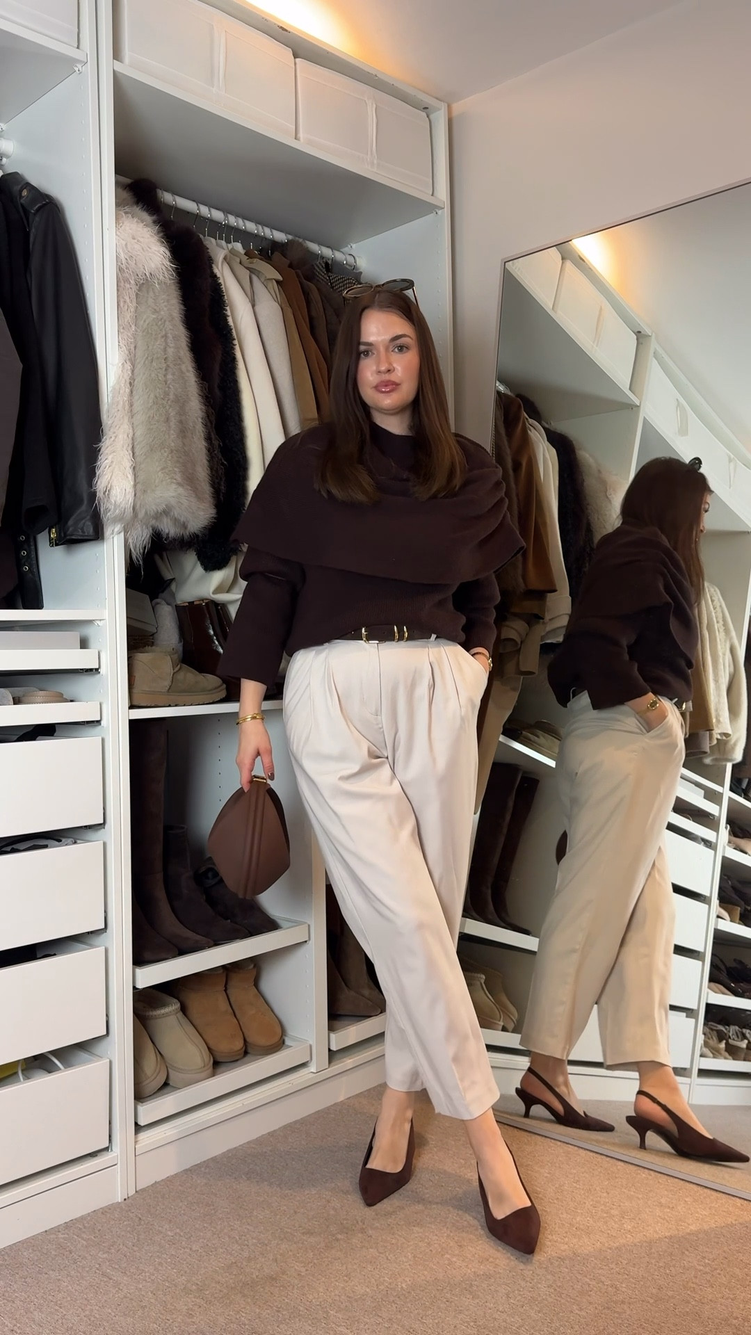 Chocolate brown & beige smart autumn outfit 

#LTKstyletip #LTKuk #LTKautumn