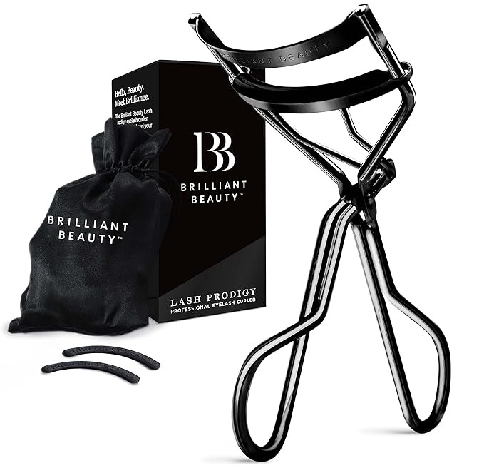 Brilliant Beauty Eyelash Curler with Satin Bag & Refill Pads - Award Winning Eye Lash Curlers for... | Amazon (US)