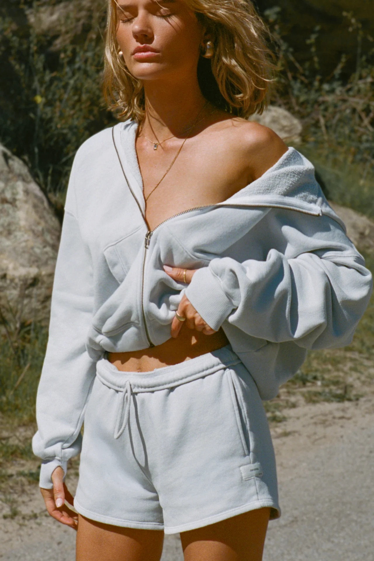 Classic Zip Hoodie - Cloud French Terry | Joah Brown