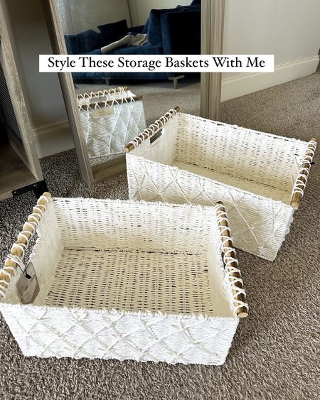 Updating my home decor with these storage baskets, swipe to see how I styled them in my home! These come in multiple sizes, I picked up medium (on the shelf) and large (on rolling garment rack). I like how they brighten up my spaces!

#LTKfindsunder50 #LTKhome