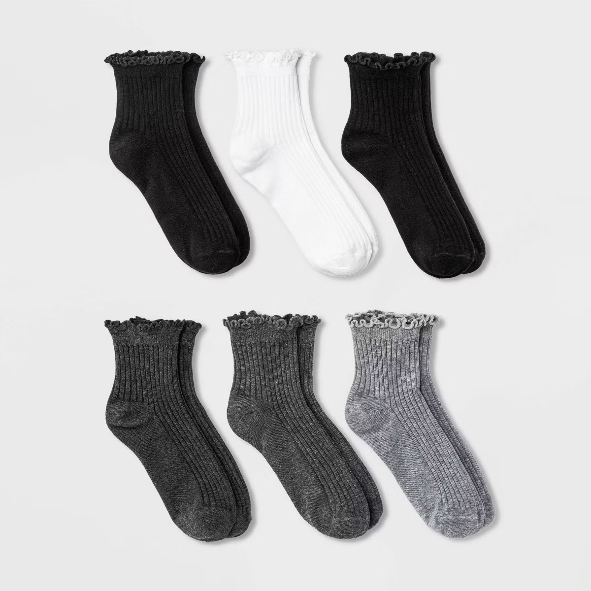 Women's Lettuce Edge 6pk Ankle Socks - A New Day™ 4-10 | Target