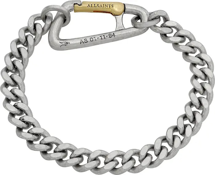 AllSaints Men's Two-Tone Curb Chain Bracelet | Nordstrom | Nordstrom