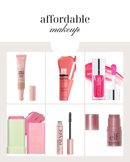 Affordable makeup, drugstore beauty, highlighter, lip gloss, lip oil, cream blush, mascara 

#LTKSeasonal #LTKbeauty #LTKfindsunder50