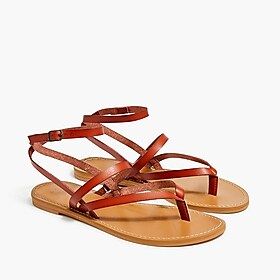 Strappy ankle-wrap sandals | J.Crew Factory