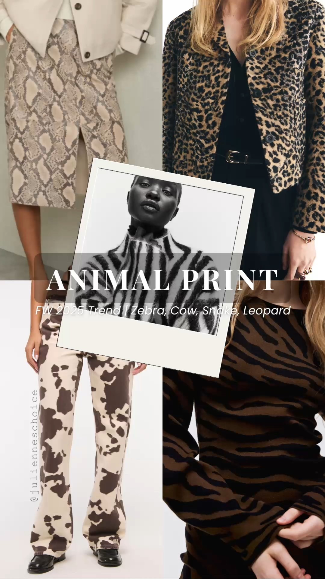 FW 2025 Animal Print Edit

Zebra. Cow. Snake. Leopard.
This season’s boldest prints redefined — wearable, classic, and endlessly chic.

🖤 Tap to explore all looks ✨julienneschoice

#LTKFallFashion #AnimalPrint #FW2025

#LTKSeasonal #LTKStyleTip