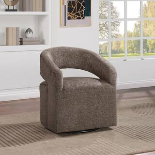 OSP Home Furnishings Devin Charcoal Fabric Swivel Chair DVN-H29 - The Home Depot | The Home Depot