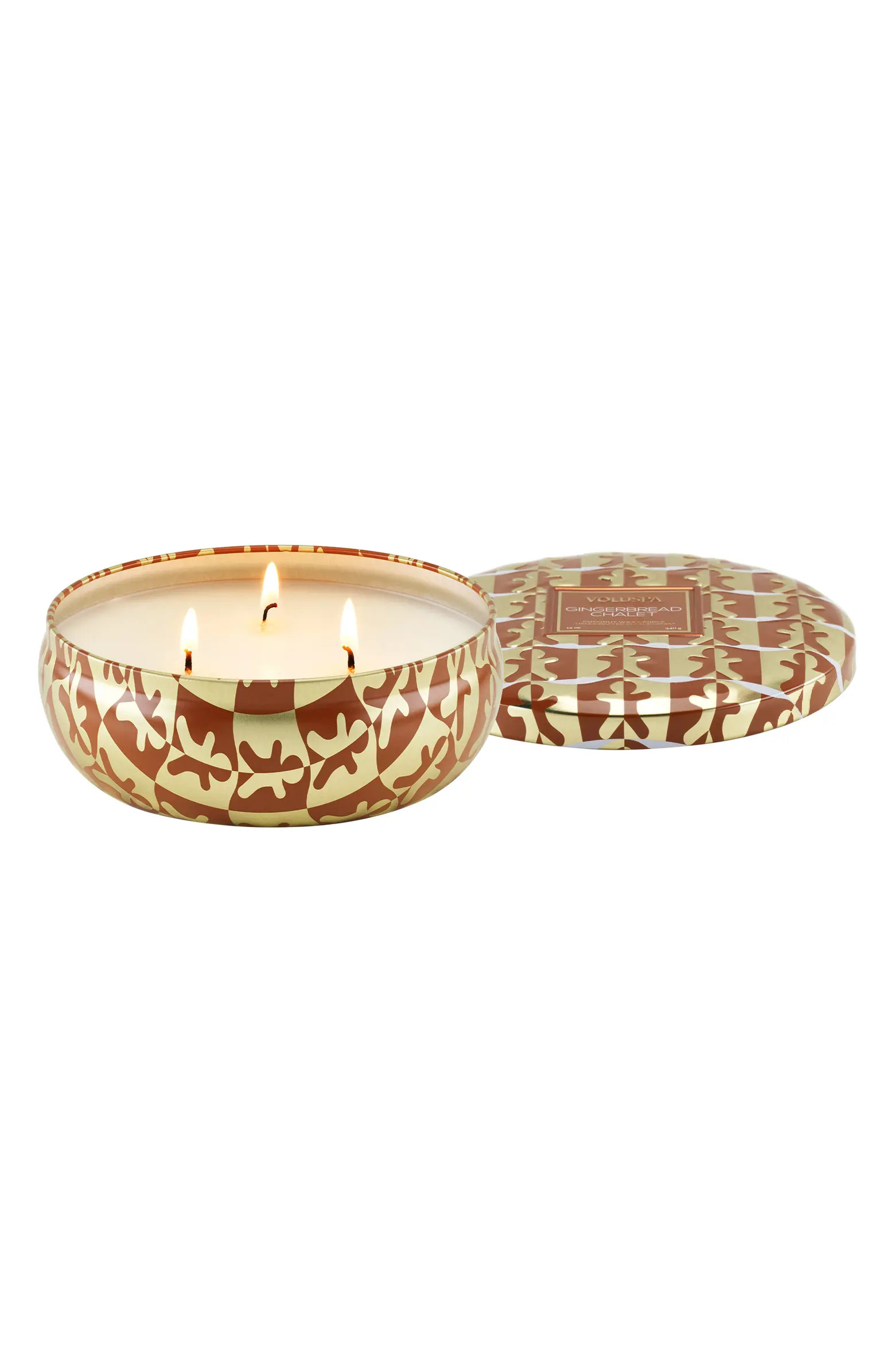 Gingerbread Chalet Three-Wick Tin Candle | Nordstrom