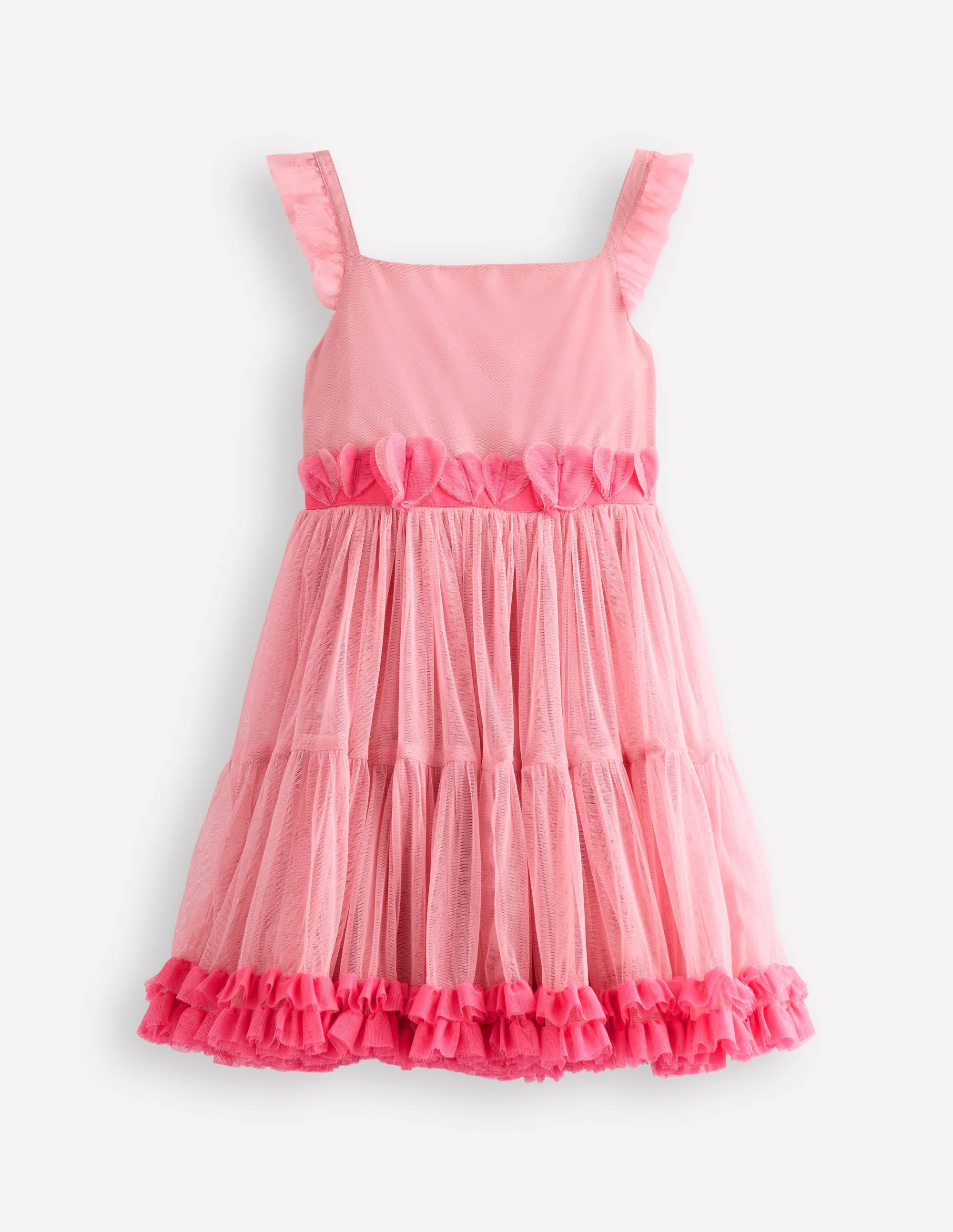 Ruffle Hem Tulle Dress-Vintage Pink | Boden (US)