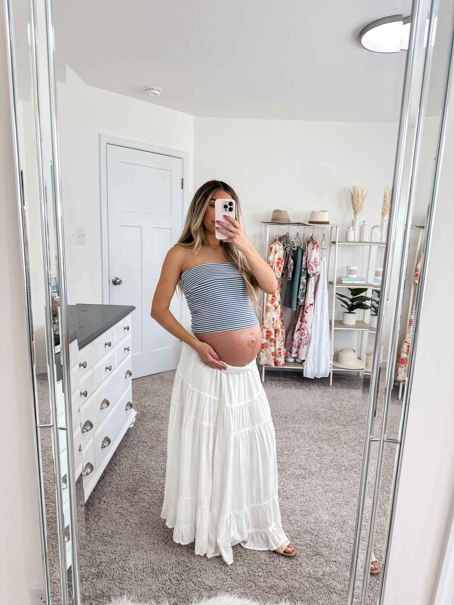 bump friendly summer outfit - tube top is a medium and skirt is xs 

#LTKFindsUnder100 #LTKStyleTip #LTKBump