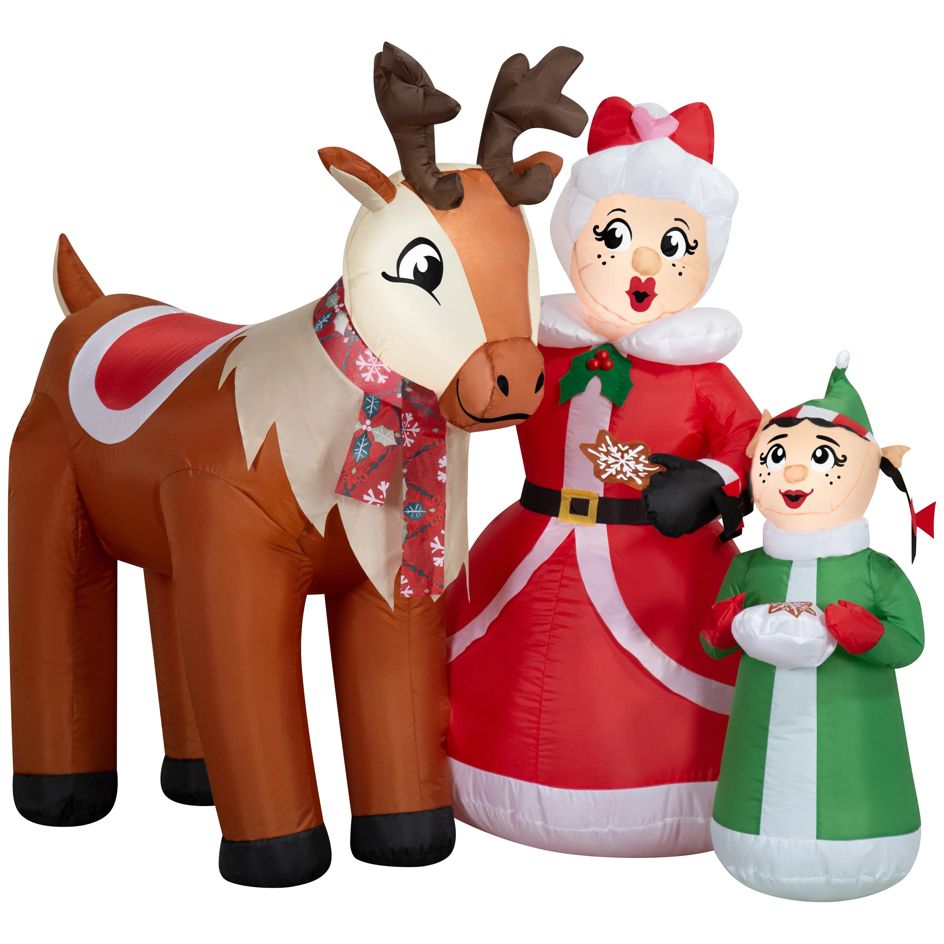 4 ft Mrs. Claus Scene Christmas Airblown Yard Inflatable, Multicolor, by Holiday Time | Walmart (US)