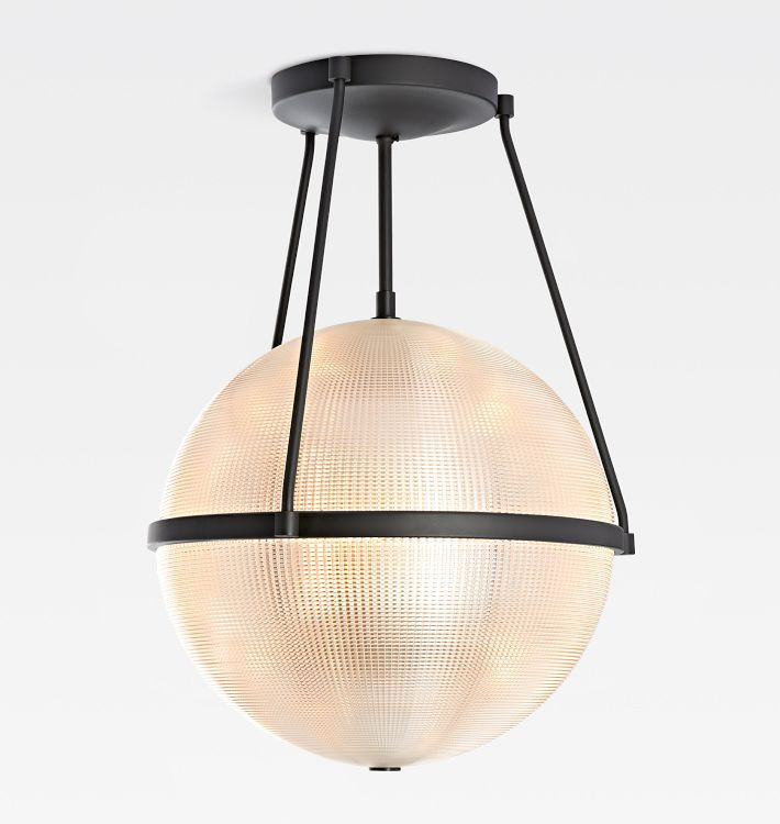 Arrington 17-1/2" Prismatic Glass Globe Pendant | Rejuvenation
