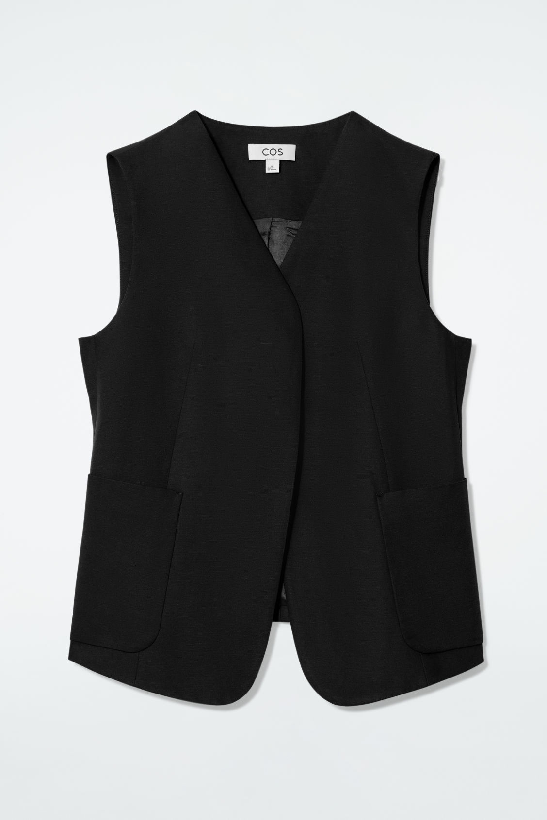 WRAP-FRONT LINEN-BLEND WAISTCOAT | COS (US)