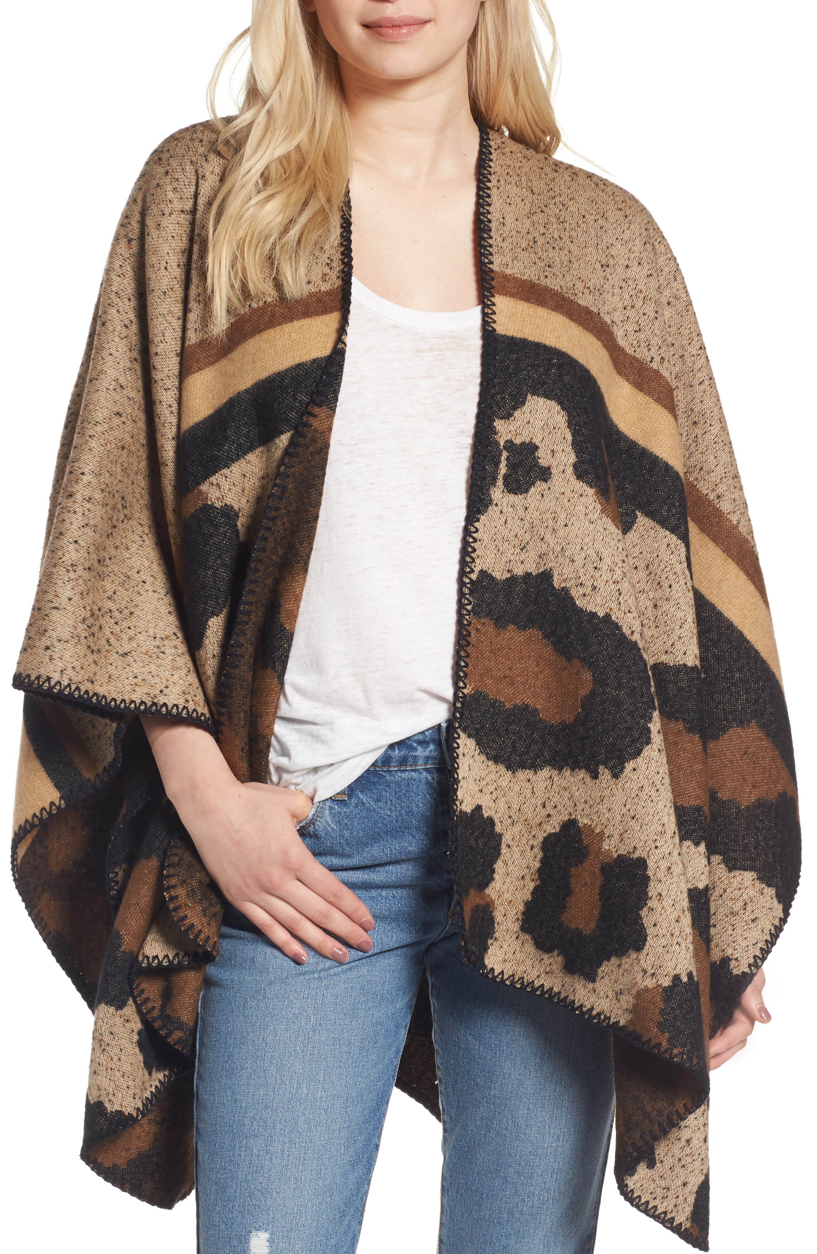 BP Leopard Print Ruana | Nordstrom