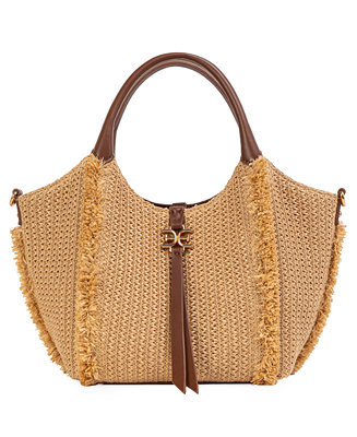 Irina Large Raffia Tote Handbag | Macy's