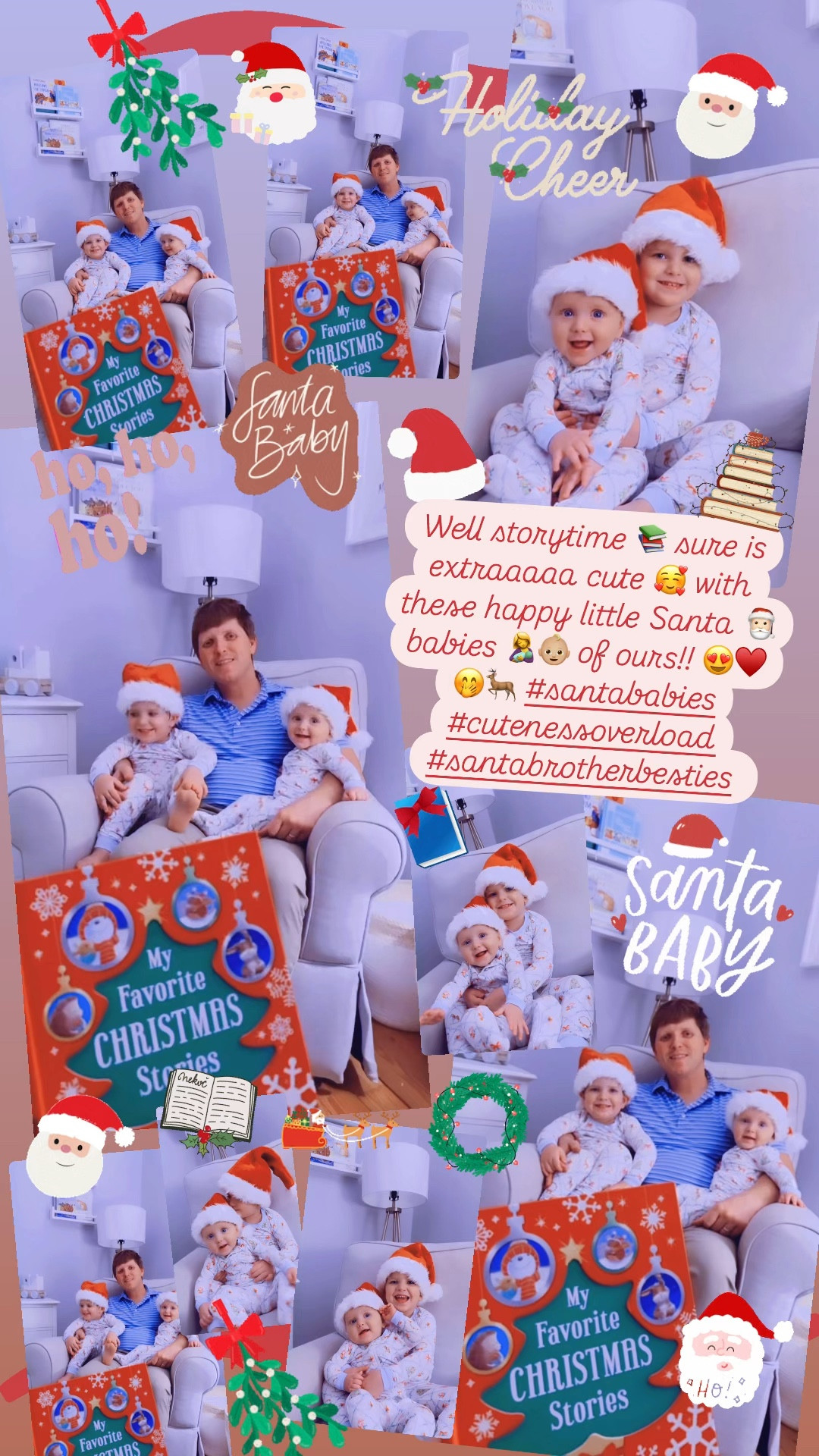 Well storytime 📚 sure is extraaaaa cute 🥰 with these happy little Santa 🎅🏻 babies 🤱👶🏼 of ours!! 😍♥️🤭🦌 #santababies #cutenessoverload #santabrotherbesties 

#LTKHoliday #LTKKids #LTKBaby