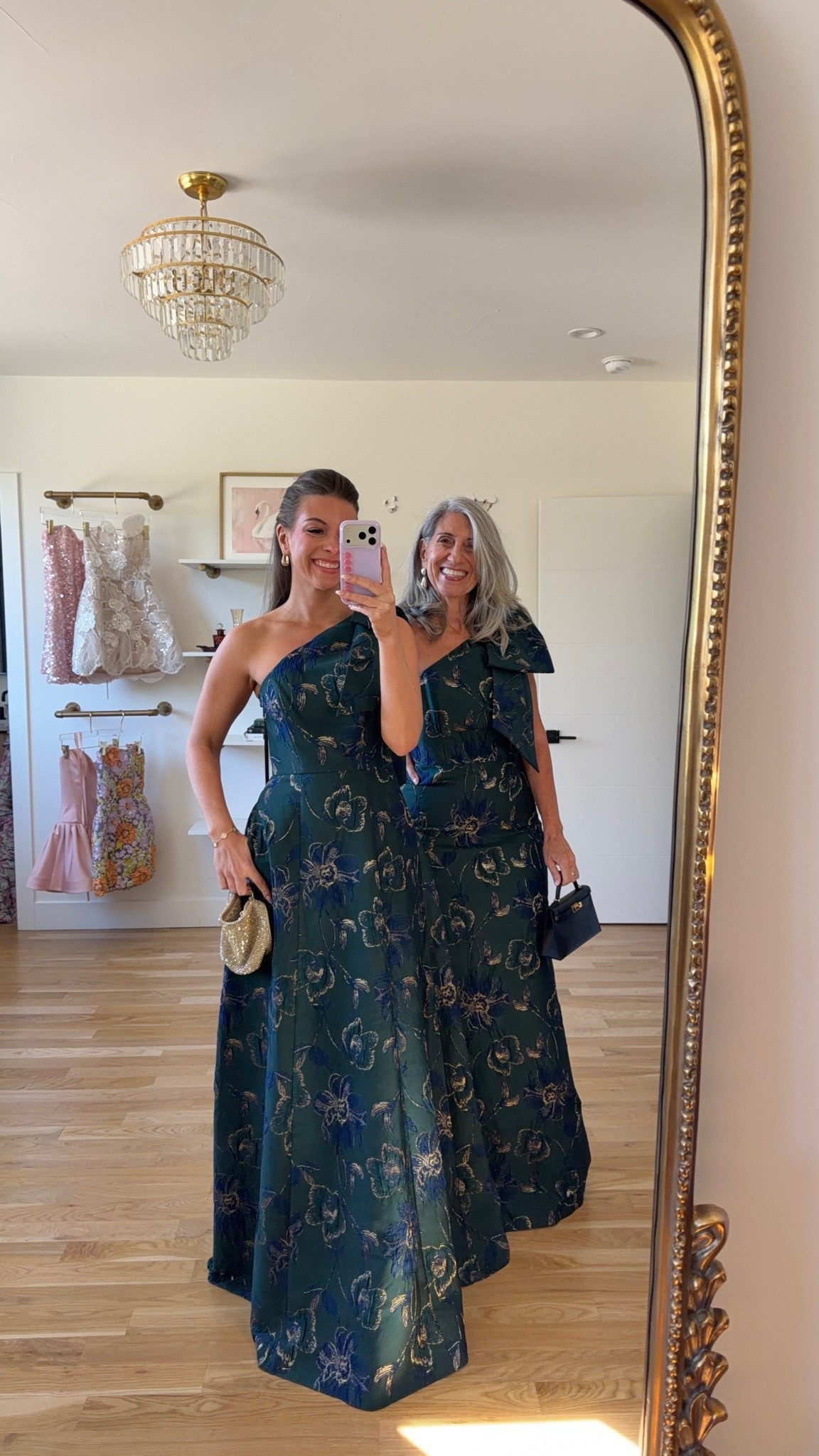emerald floral brocade gowns withbone-shoulder neckline, matching bow detail, full skirt and fitted skirt mom and me formal wedding guest and mother of the bride dresses 💍

mac duggal: emerson10
electric picks: emerson20

I’m 5’4” and wear a size small/2 

mom is 5’4” and wears a medium/6

fall wedding guest dresses, wedding guest dresses, cocktail dresses, semi-formal dresses, black tie wedding guest dresses, destination wedding guest dresses, garden party dresses, wedding guest outfit ideas, mom & me outfits, mom & me dresses, matching outfits, mother daughter outfits, family photo outfits, wedding guest dresses, mother of the bride, mother of the groom, wedding guest outfit ideas

#LTKSeasonal #LTKWedding #LTKU