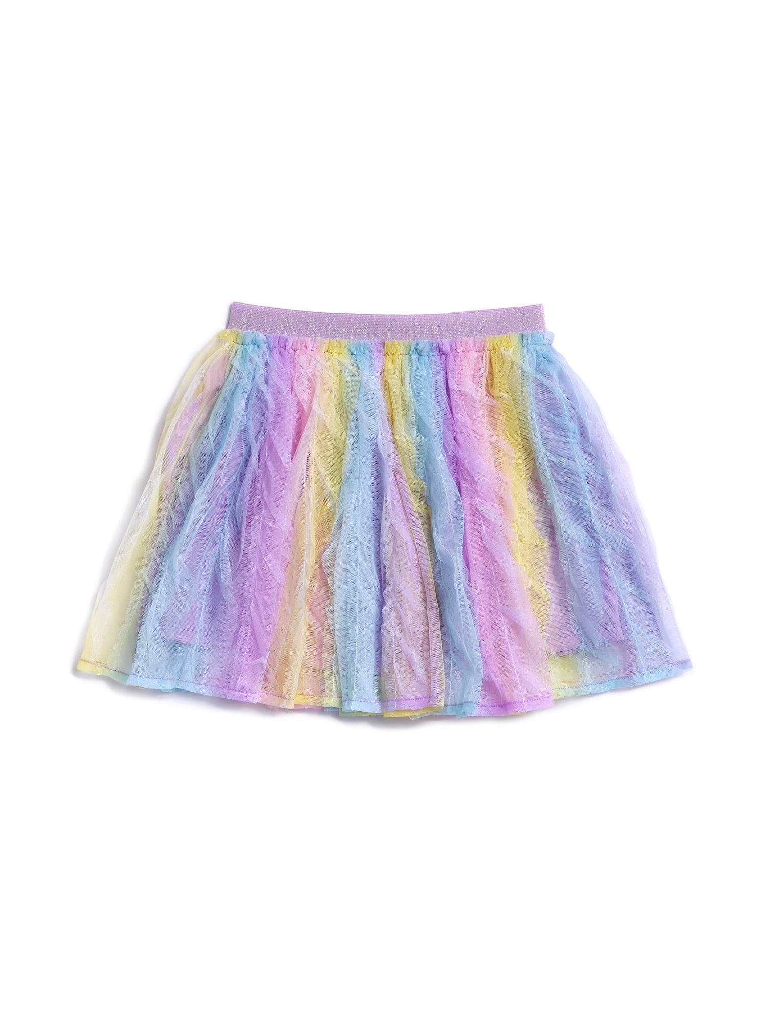 365 Kids from Garanimals Girls 4-10 Gradient Ruffle Mesh Tutu Skirt | Walmart (US)